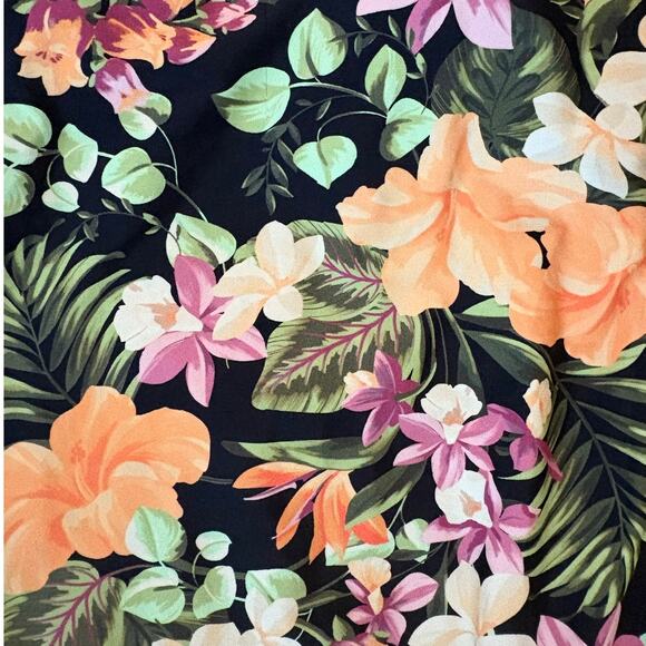 New Hurley Black Orange Tropical One Piece Swimsuit Medium - Picture 4 of 5